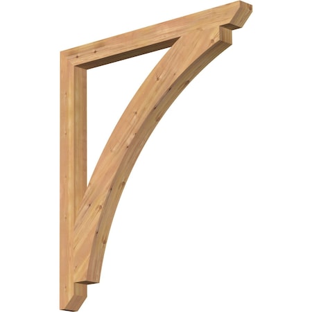 Thorton Slat Smooth Bracket, Western Red Cedar, 3 1/2W X 42D X 48H